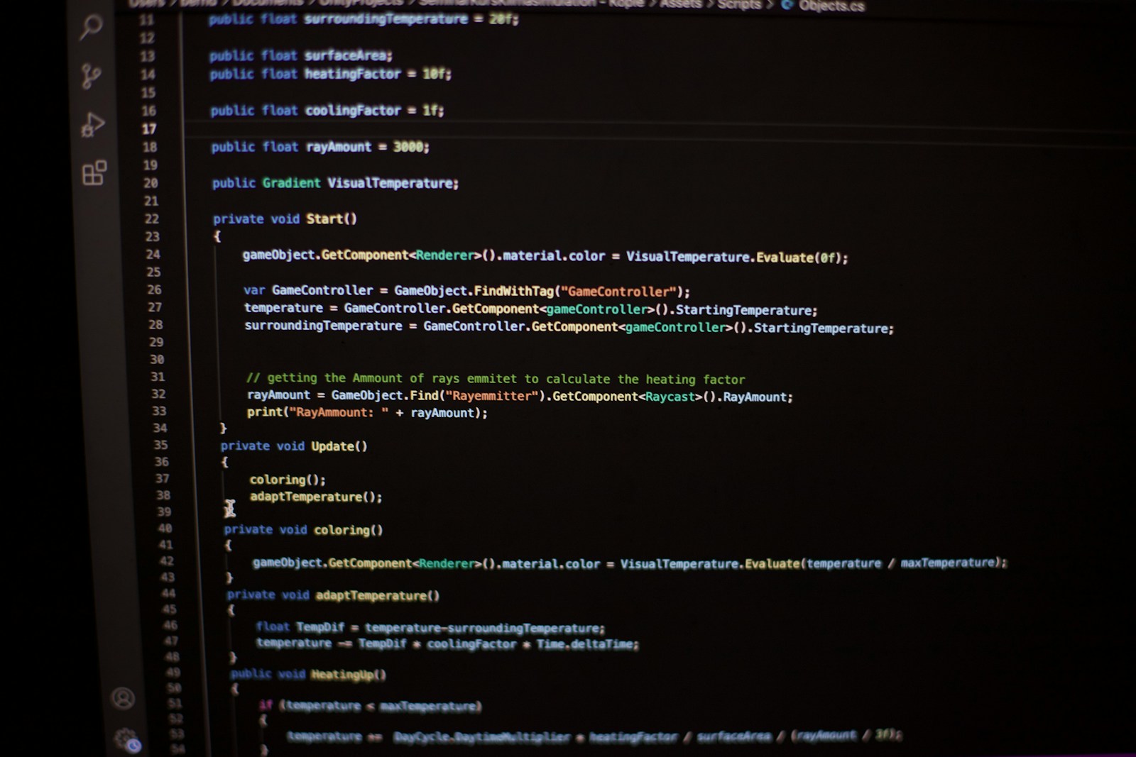 a computer screen with a bunch of lines on it